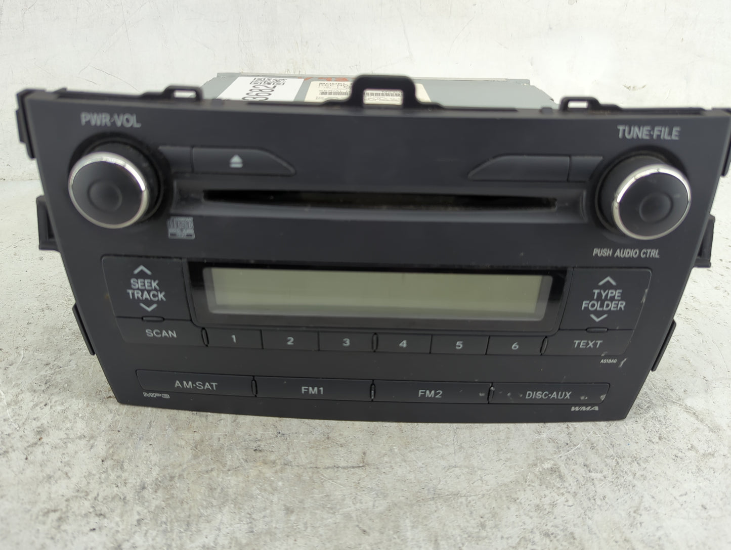 2009-2010 Toyota Corolla Radio AM FM Cd Player Receiver Replacement P/N:86120-02A90 CQ-JS7862X Fits Fits 2009 2010 OEM Used 