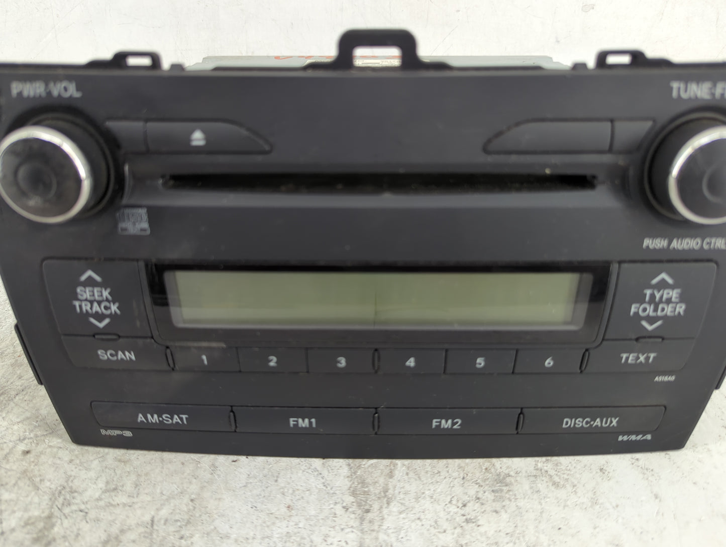 2009-2010 Toyota Corolla Radio AM FM Cd Player Receiver Replacement P/N:86120-02A90 CQ-JS7862X Fits Fits 2009 2010 OEM Used 