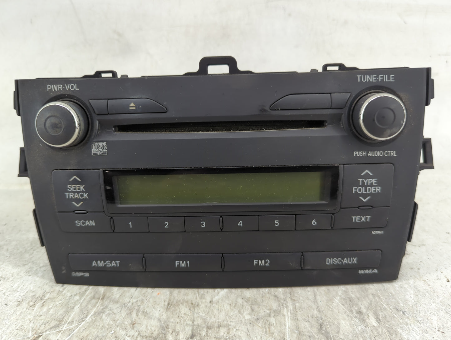 2009-2010 Toyota Corolla Radio AM FM Cd Player Receiver Replacement P/N:86120-02A90 CQ-JS7862X Fits Fits 2009 2010 OEM Used 
