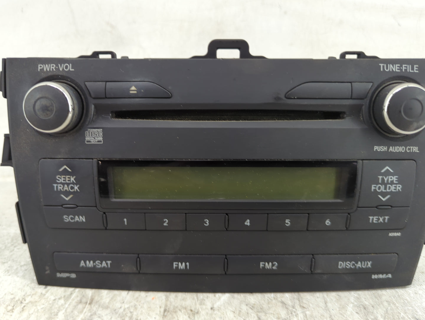 2009-2010 Toyota Corolla Radio AM FM Cd Player Receiver Replacement P/N:86120-02A90 CQ-JS7862X Fits Fits 2009 2010 OEM Used 