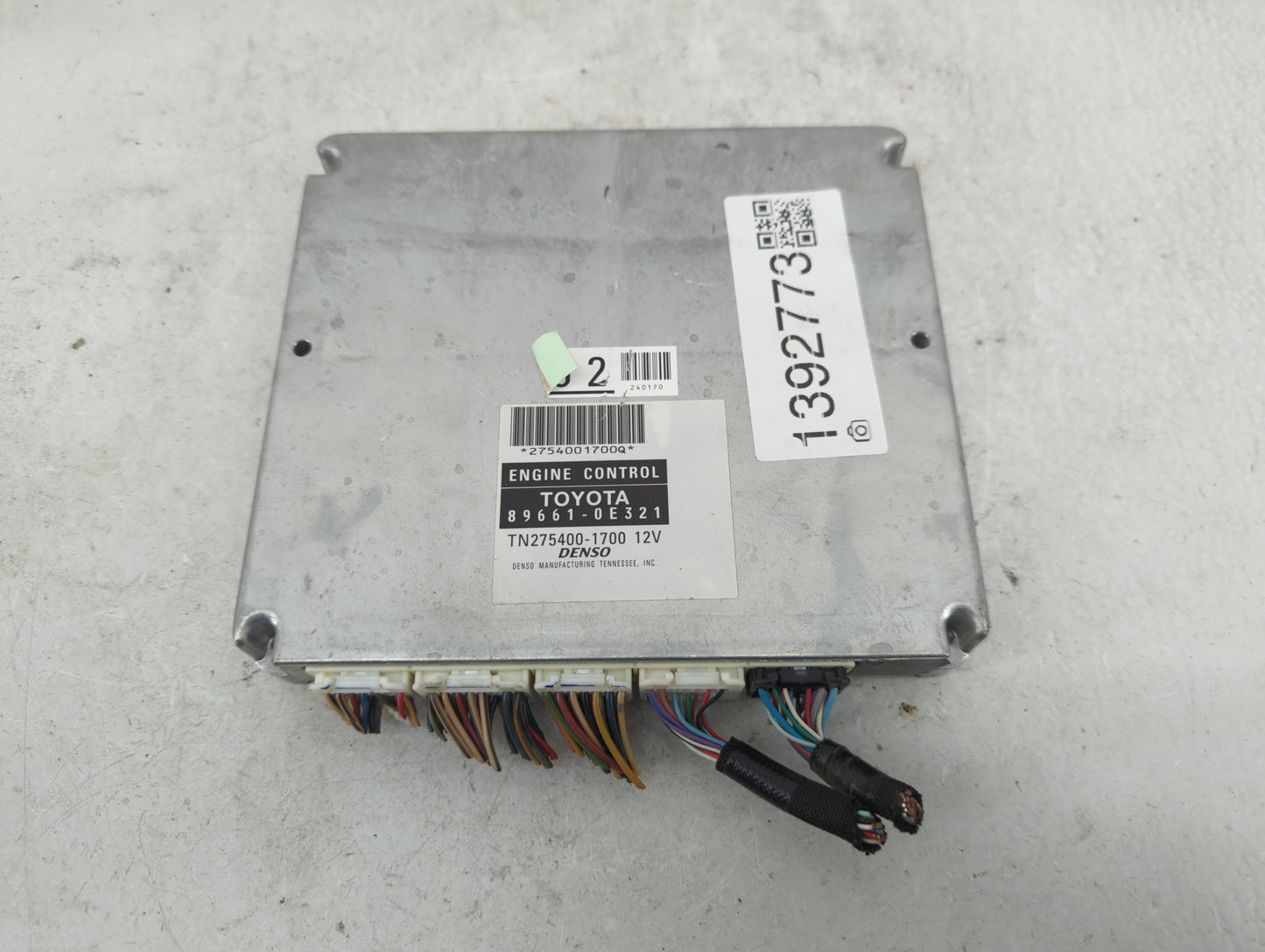 2010 Toyota Highlander PCM Engine Control Computer ECU ECM PCU OEM P/N:TN275400-1700 89661-0E321 Fits OEM Used Auto Parts - 