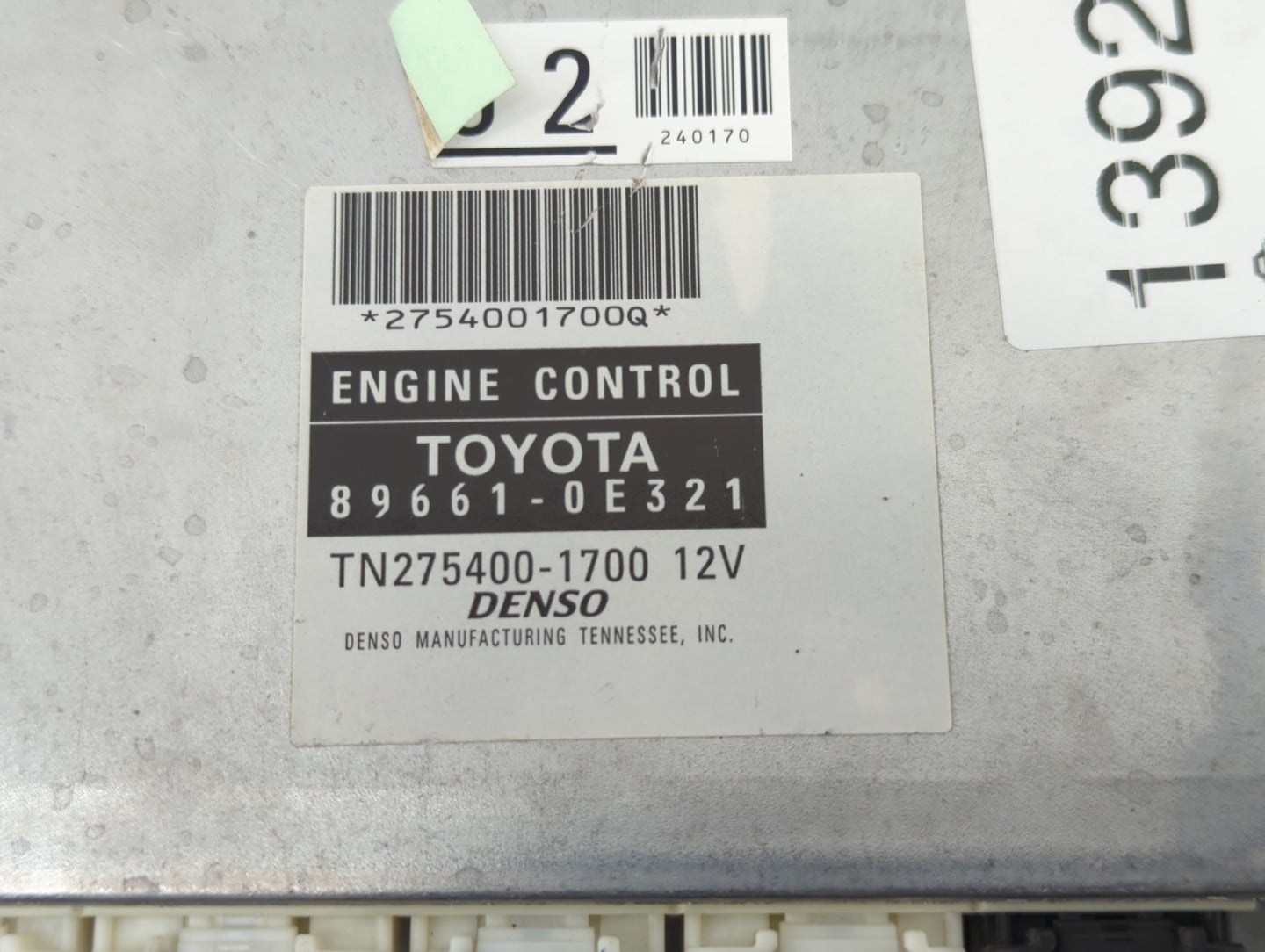 2010 Toyota Highlander PCM Engine Control Computer ECU ECM PCU OEM P/N:TN275400-1700 89661-0E321 Fits OEM Used Auto Parts - 