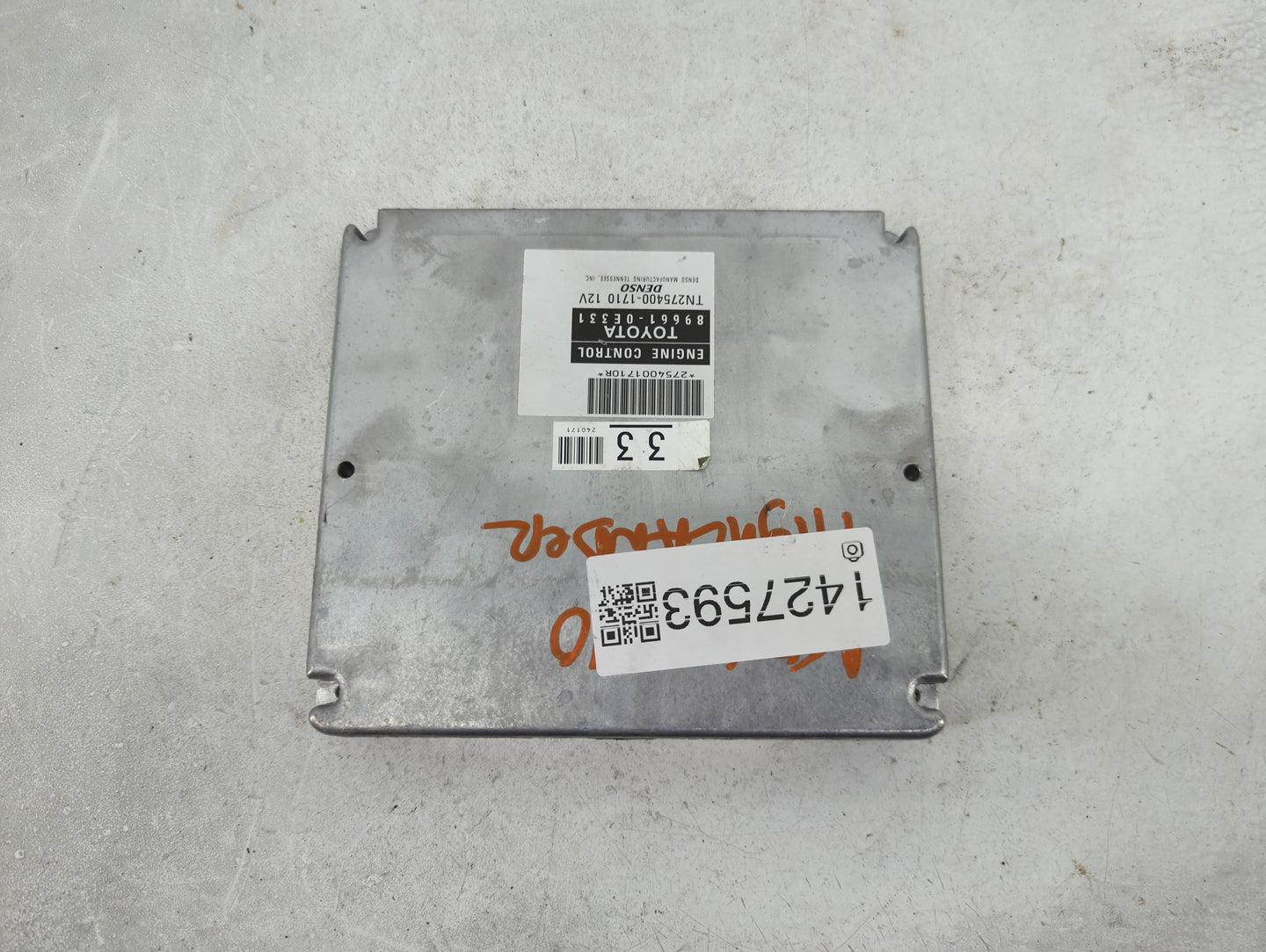 2009-2010 Toyota Highlander PCM Engine Control Computer ECU ECM PCU OEM P/N:89661-0E331 Fits Fits 2009 2010 OEM Used Auto Pa