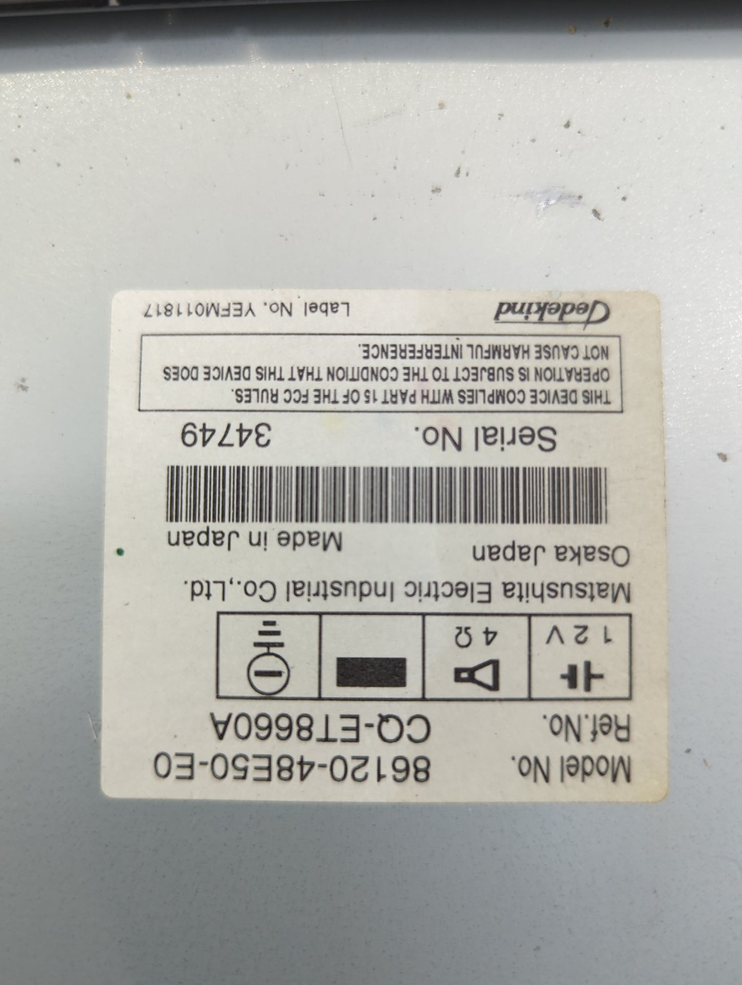 2008-2010 Toyota Highlander Radio AM FM Cd Player Receiver Replacement P/N:86120-48E50-E0 CQ-ET8660A Fits Fits 2008 2009 201