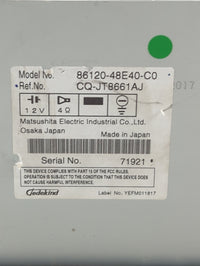 2010 Toyota Highlander Radio AM FM Cd Player Receiver Replacement P/N:86120-48E40-C0 CQ-JT8661AJ Fits OEM Used Auto Parts - 