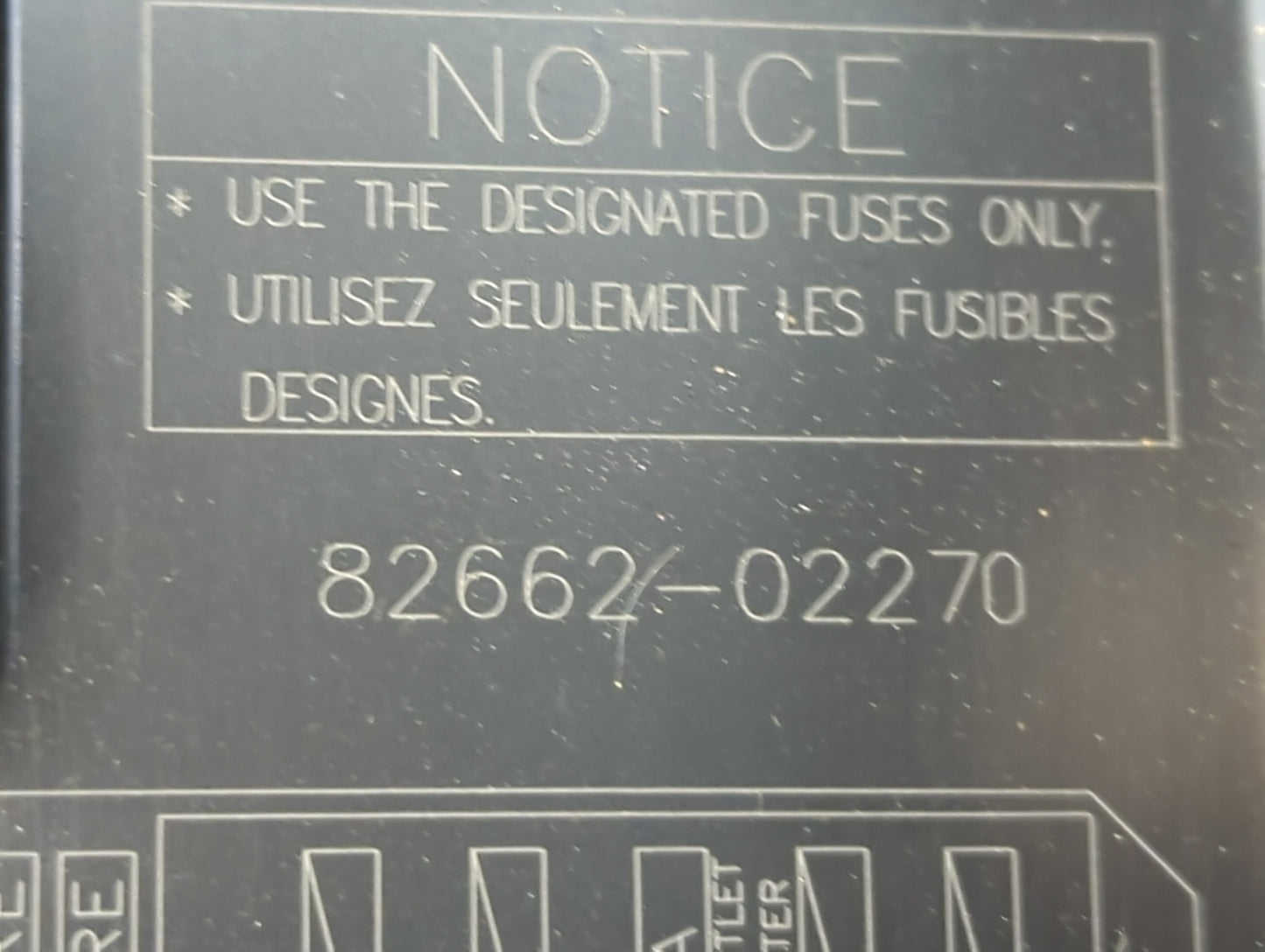 2009-2014 Toyota Matrix Fusebox Fuse Box Panel Relay Module P/N:82662-02270 Fits Fits 2009 2010 2011 2012 2013 2014 OEM Used