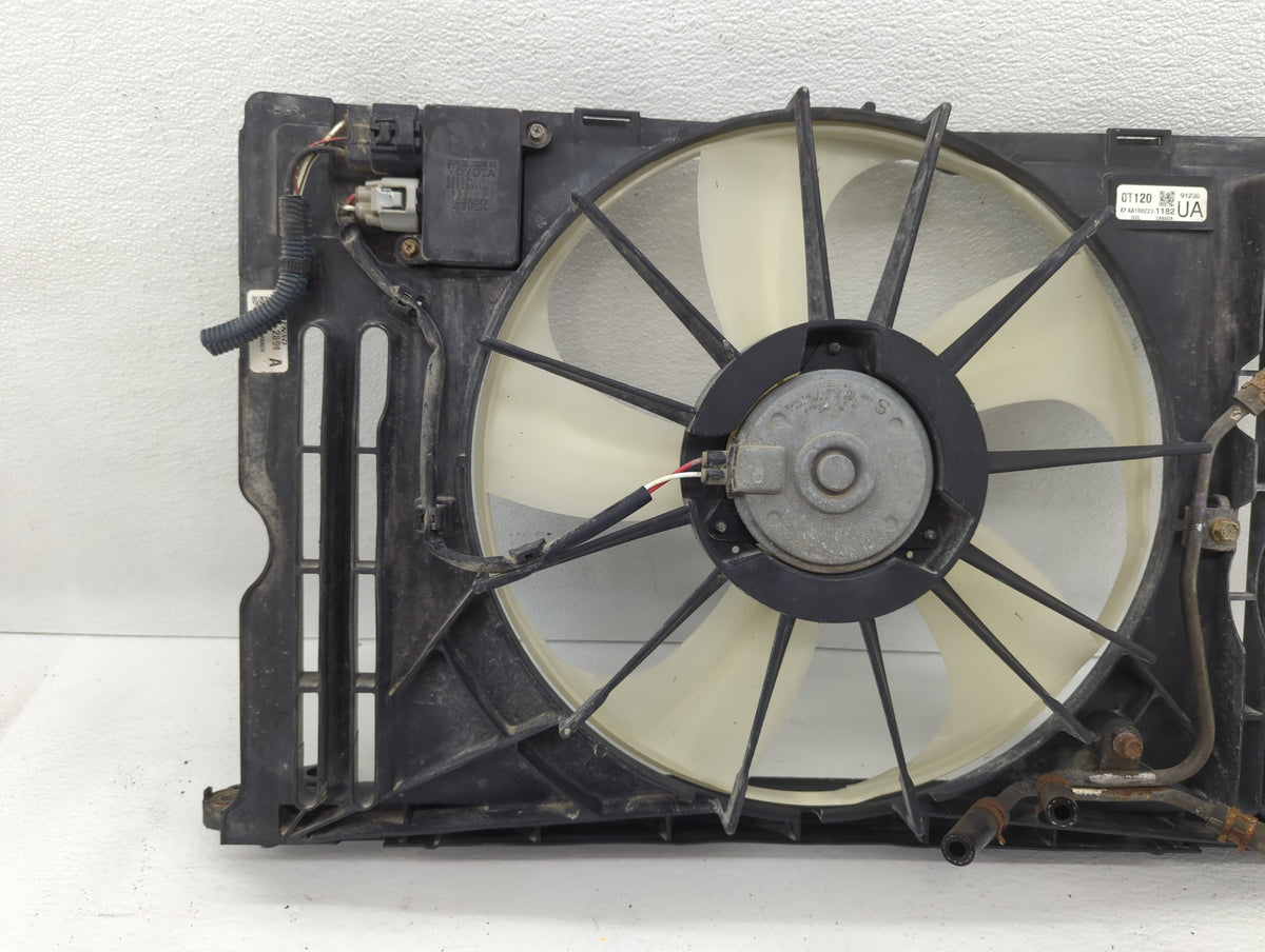 2009-2014 Toyota Matrix Left Radiator Fan Motor Assembly Cream - Oemusedautoparts1.com