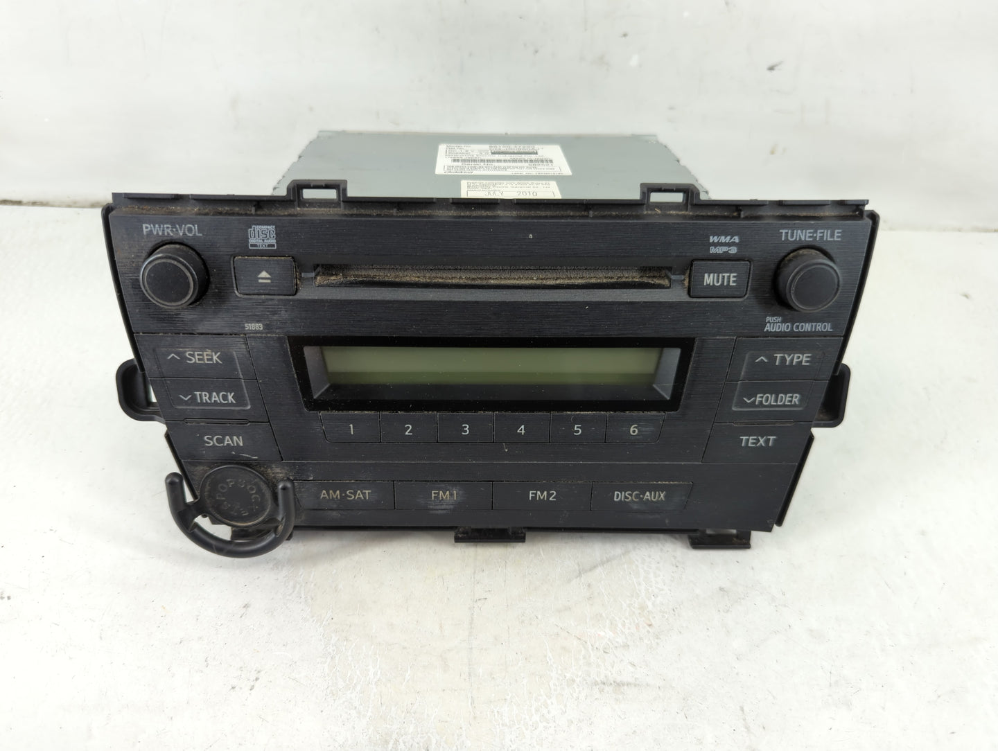 2010-2011 Toyota Prius Radio AM FM Cd Player Receiver Replacement P/N:86120-47290 Fits Fits 2008 2009 2010 2011 2012 2013 OE