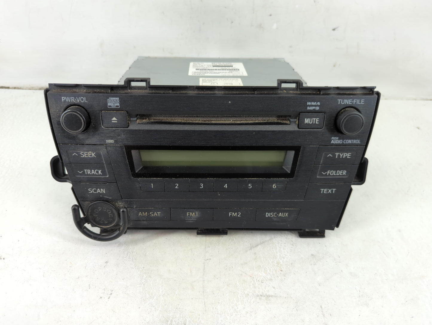 2010-2011 Toyota Prius Radio AM FM Cd Player Receiver Replacement P/N:86120-47290 Fits Fits 2008 2009 2010 2011 2012 2013 OE