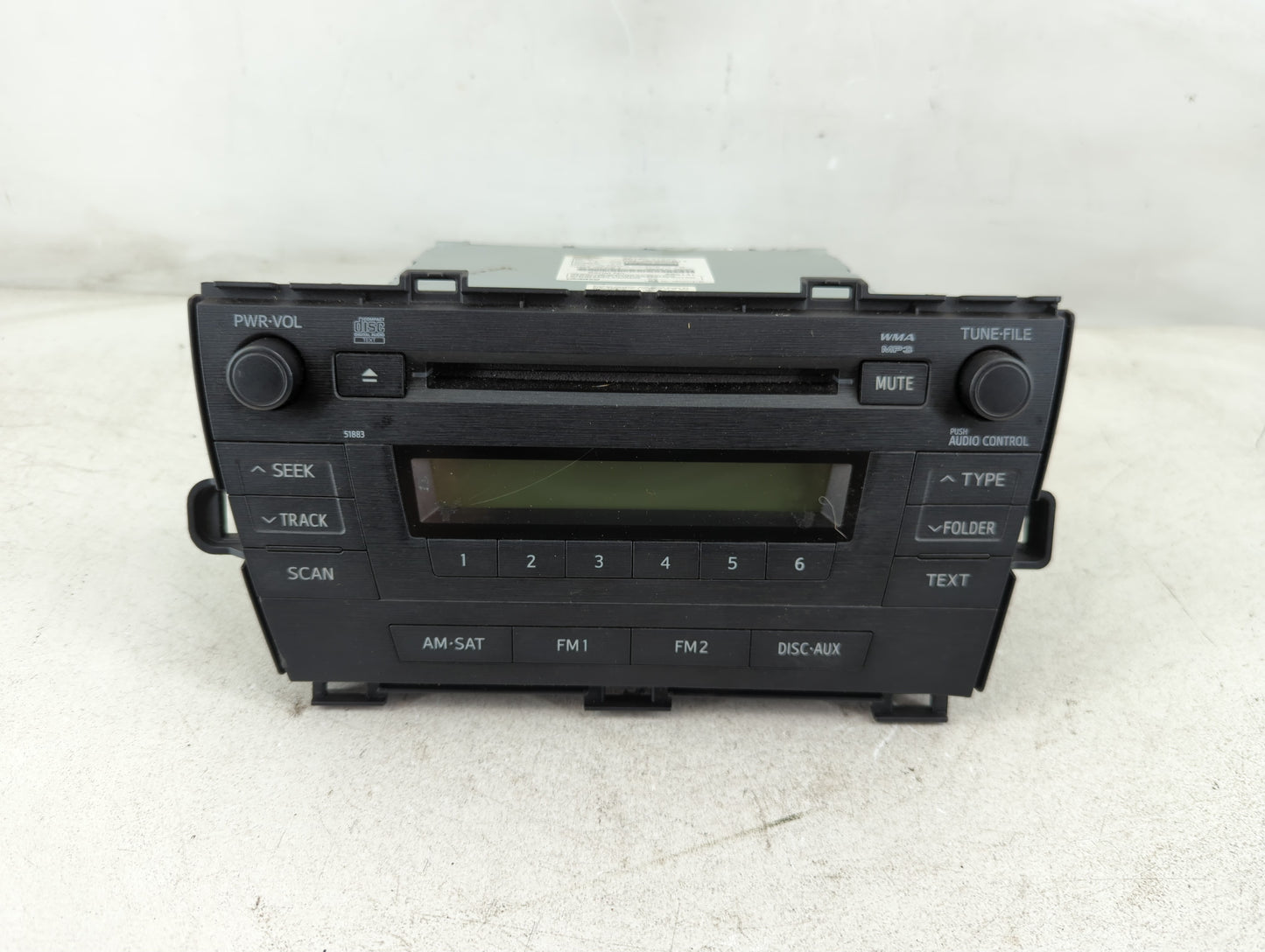 2010-2011 Toyota Prius Radio AM FM Cd Player Receiver Replacement P/N:86120-47290 Fits Fits 2010 2011 OEM Used Auto Parts - 