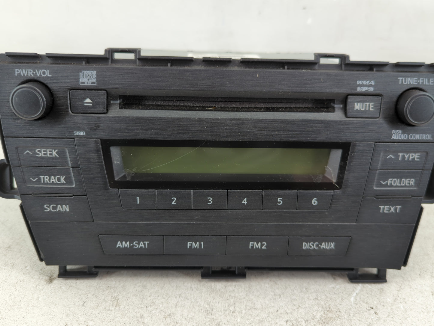 2010-2011 Toyota Prius Radio AM FM Cd Player Receiver Replacement P/N:86120-47290 Fits Fits 2010 2011 OEM Used Auto Parts - 