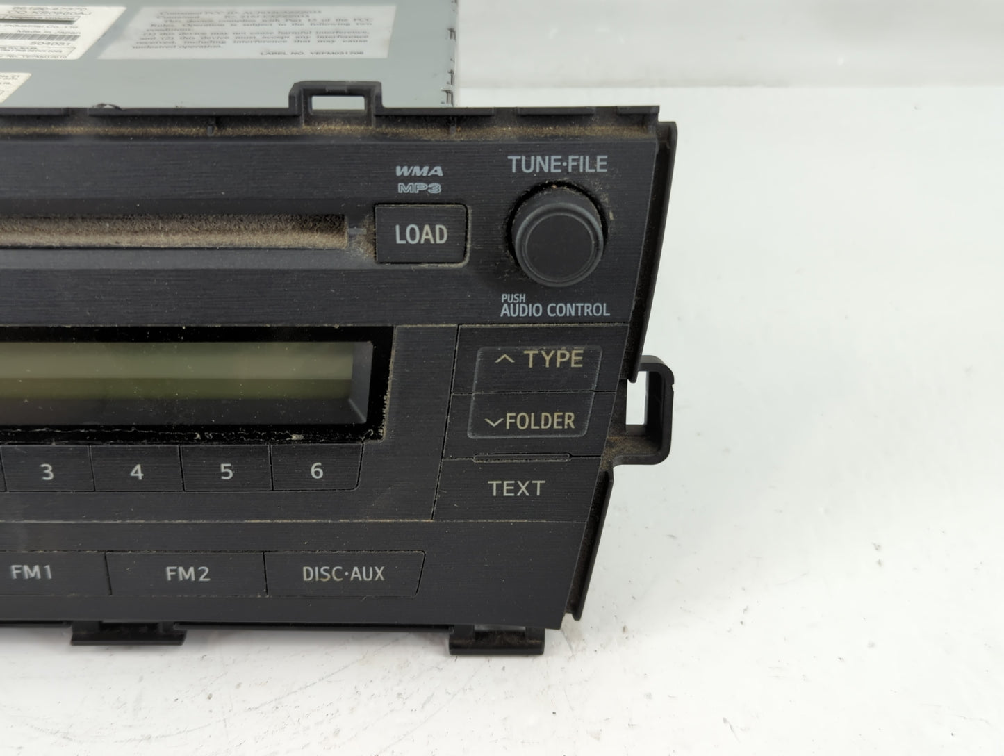 2010-2011 Toyota Prius Radio AM FM Cd Player Receiver Replacement P/N:86120-47290 Fits Fits 2010 2011 OEM Used Auto Parts - 