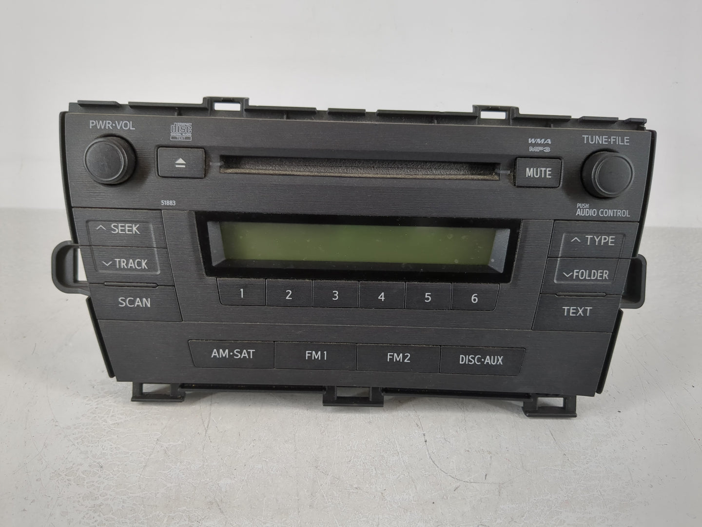 2010-2011 Toyota Prius Radio AM FM Cd Player Receiver Replacement P/N:86120-47290 Fits Fits 2010 2011 OEM Used Auto Parts - 