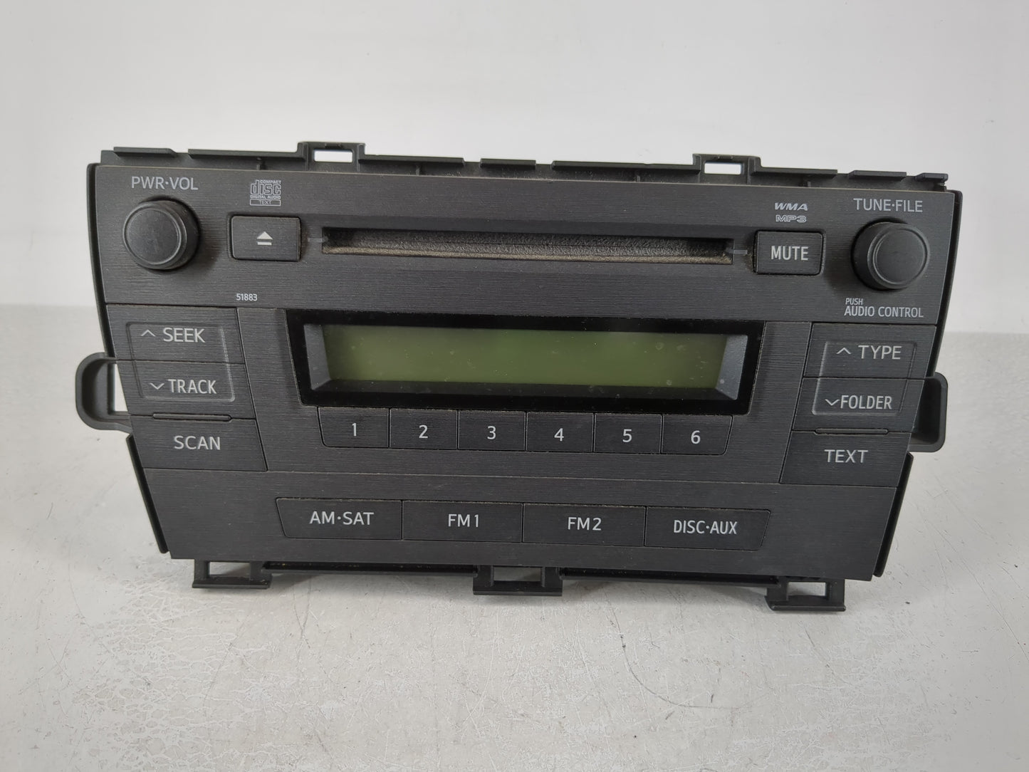 2010-2011 Toyota Prius Radio AM FM Cd Player Receiver Replacement P/N:86120-47290 Fits Fits 2010 2011 OEM Used Auto Parts - 