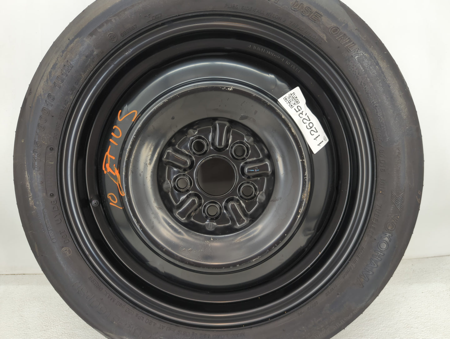 2004-2015 Toyota Prius Spare Donut Tire Wheel Rim Oem - Oemusedautoparts1.com
