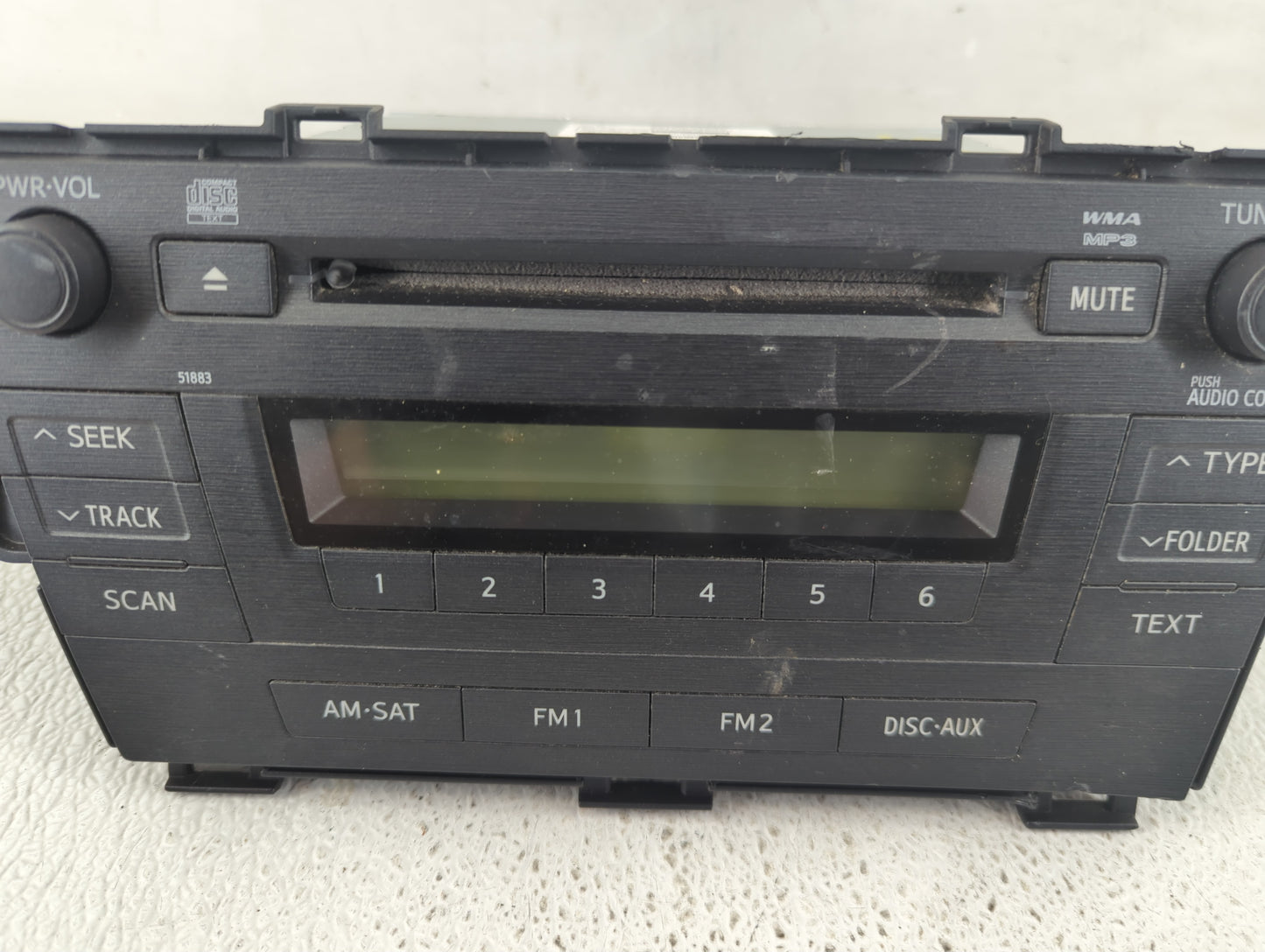 2010-2011 Toyota Prius Radio AM FM Cd Player Receiver Replacement P/N:86120-47290 Fits Fits 2010 2011 OEM Used Auto Parts - 