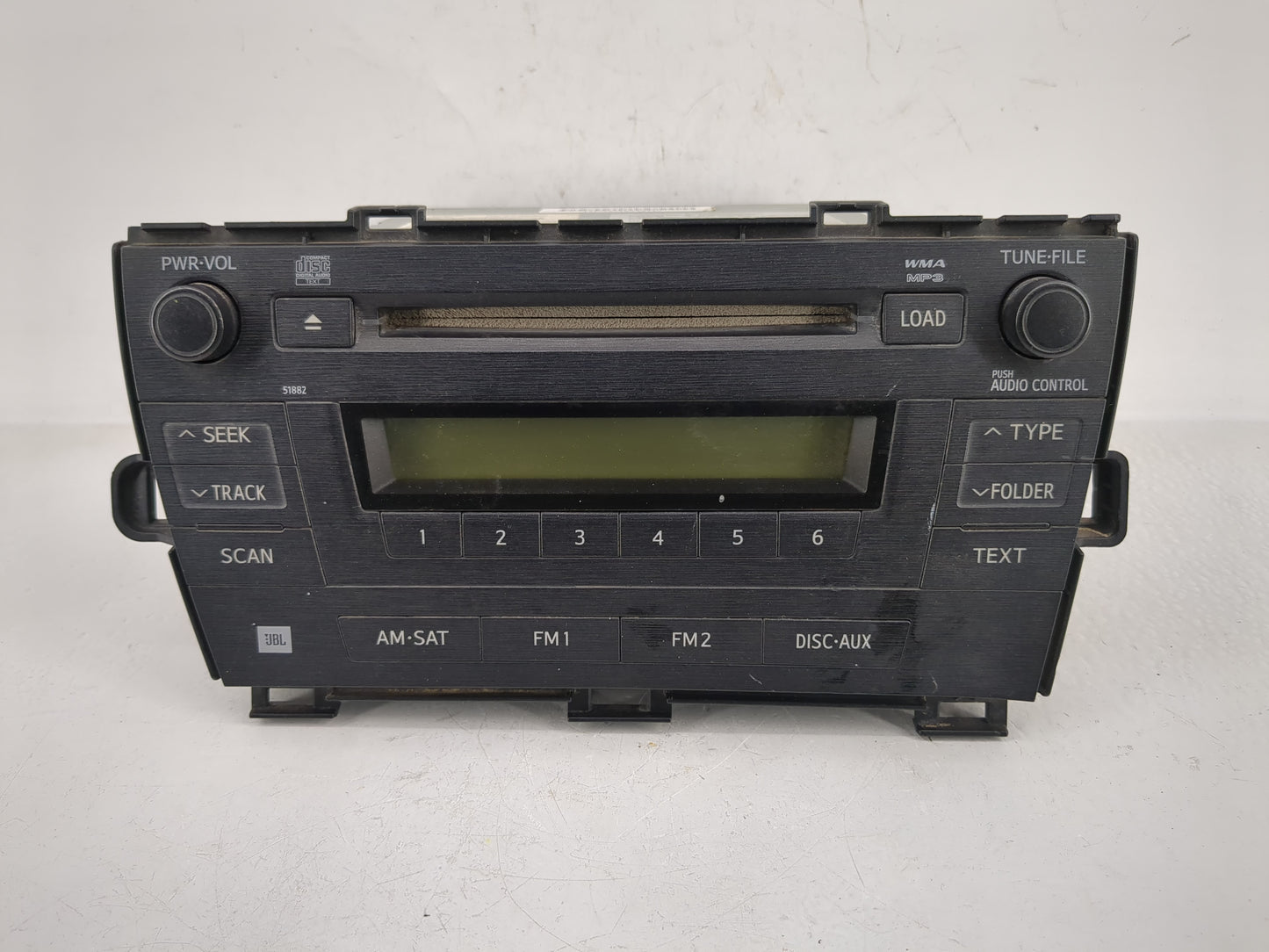 2010-2011 Toyota Prius Radio AM FM Cd Player Receiver Replacement P/N:86120-47370 Fits Fits 2010 2011 OEM Used Auto Parts - 