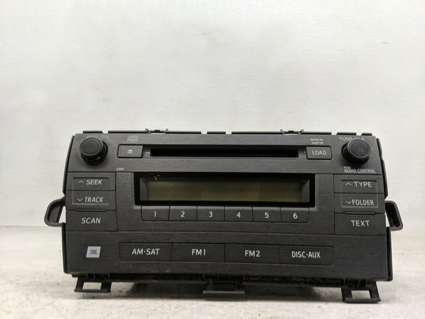 2010-2011 Toyota Prius Radio AM FM Cd Player Receiver Replacement P/N:86120-47370 Fits Fits 2010 2011 OEM Used Auto Parts - 