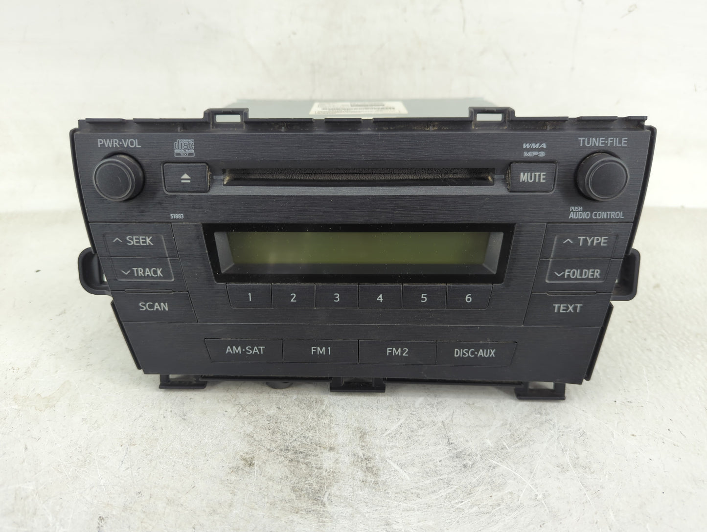2010-2011 Toyota Prius Radio AM FM Cd Player Receiver Replacement P/N:86120-47290 Fits Fits 2010 2011 OEM Used Auto Parts - 