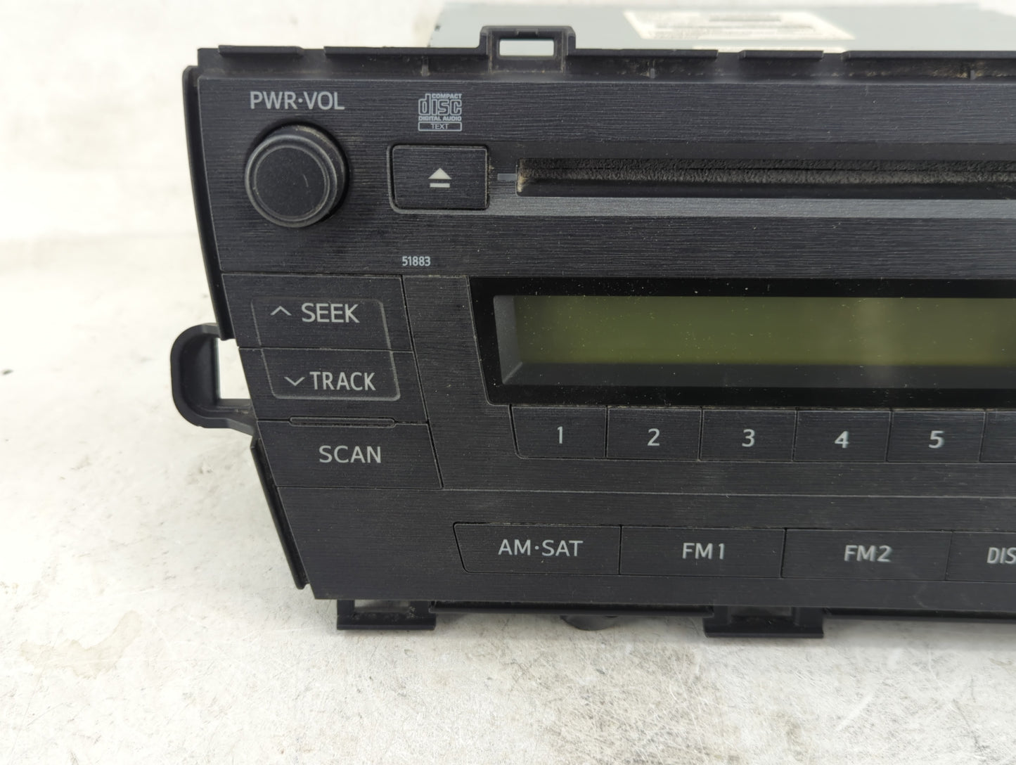 2010-2011 Toyota Prius Radio AM FM Cd Player Receiver Replacement P/N:86120-47290 Fits Fits 2010 2011 OEM Used Auto Parts - 