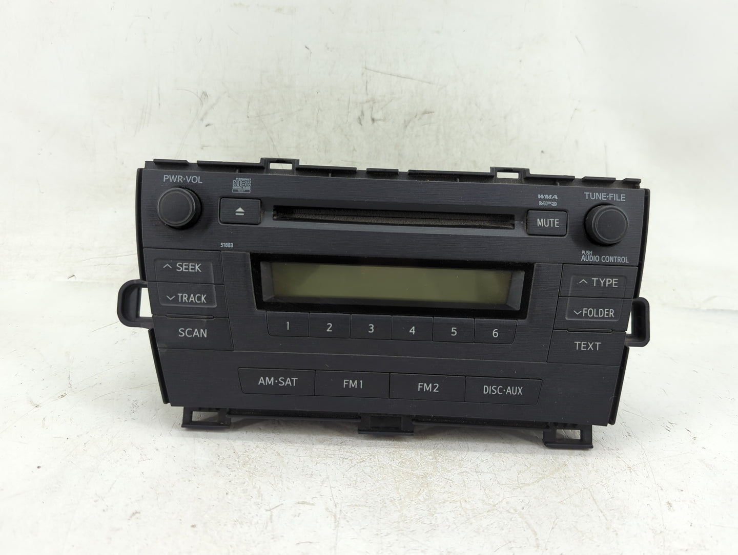 2010-2011 Toyota Prius Radio AM FM Cd Player Receiver Replacement P/N:86120-47290 Fits Fits 2010 2011 OEM Used Auto Parts - 