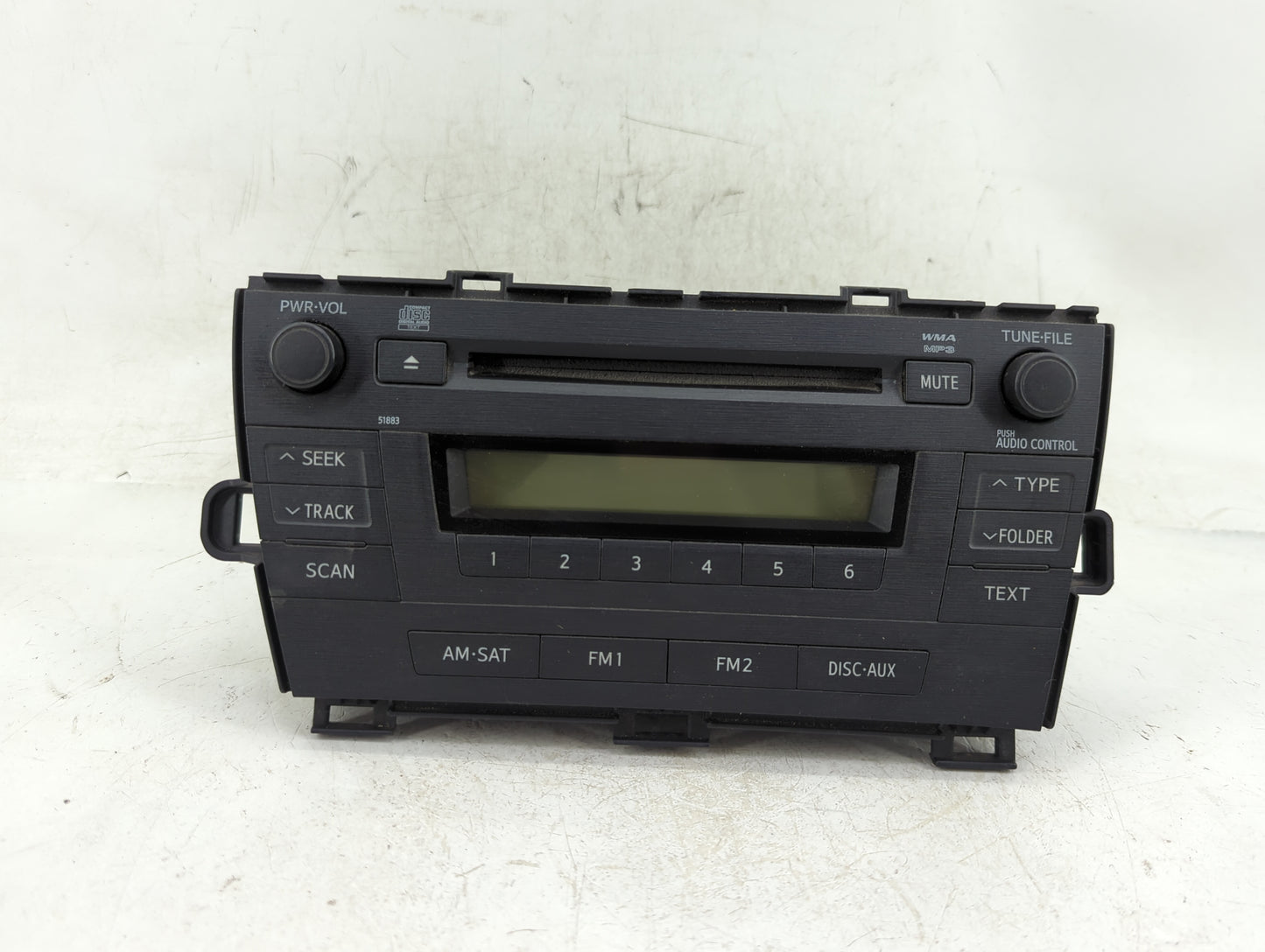 2010-2011 Toyota Prius Radio AM FM Cd Player Receiver Replacement P/N:86120-47290 Fits Fits 2010 2011 OEM Used Auto Parts - 