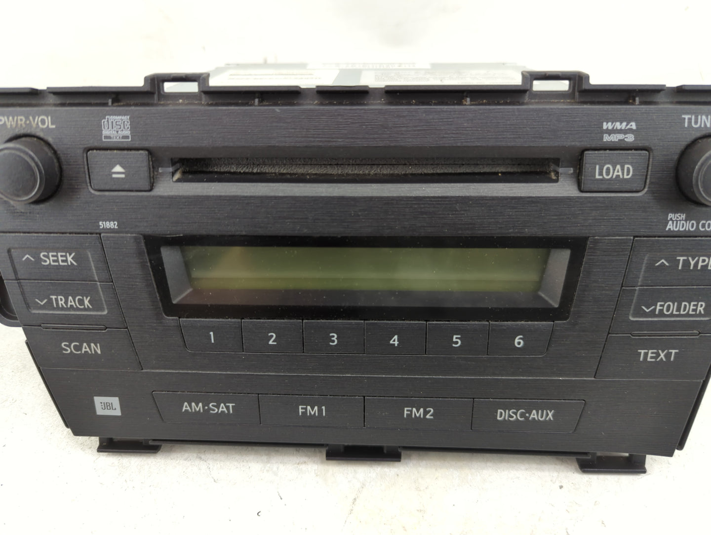 2010-2011 Toyota Prius Radio AM FM Cd Player Receiver Replacement P/N:86120-47370 CQ-KS0960AJ Fits Fits 2010 2011 OEM Used A