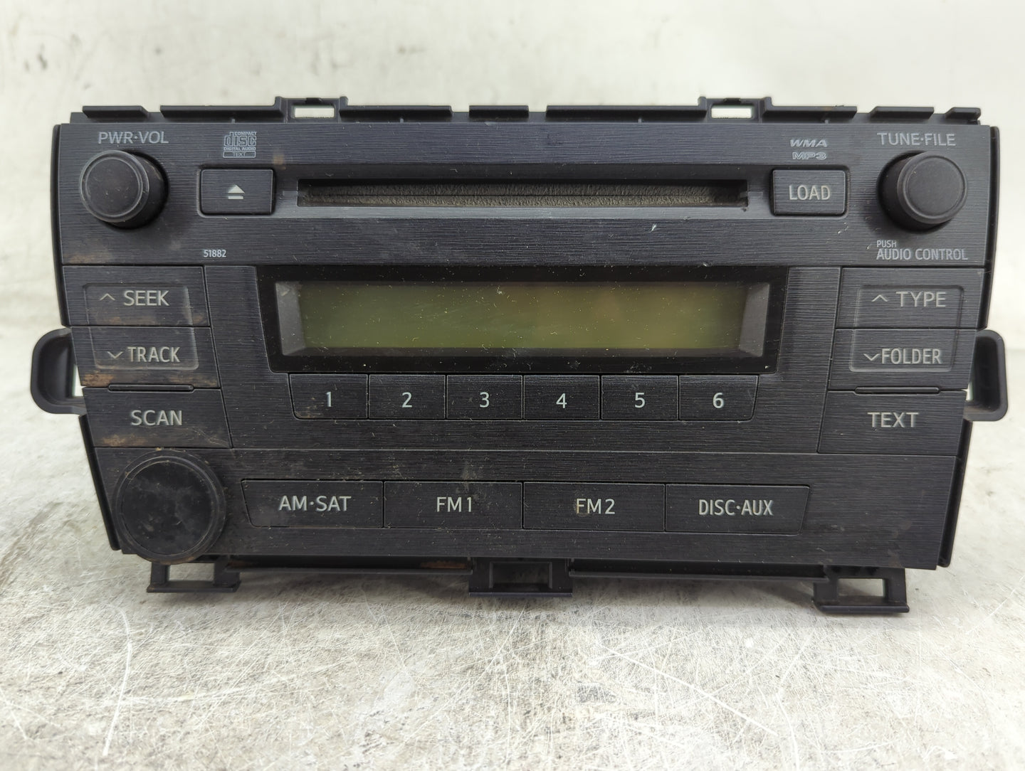 2010-2011 Toyota Prius Radio AM FM Cd Player Receiver Replacement P/N:86120-47370 CQ-KS0960AJ Fits Fits 2010 2011 OEM Used A