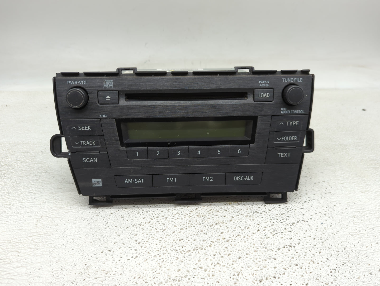 2010-2011 Toyota Prius Radio AM FM Cd Player Receiver Replacement P/N:86120-47370 Fits Fits 2010 2011 OEM Used Auto Parts - 