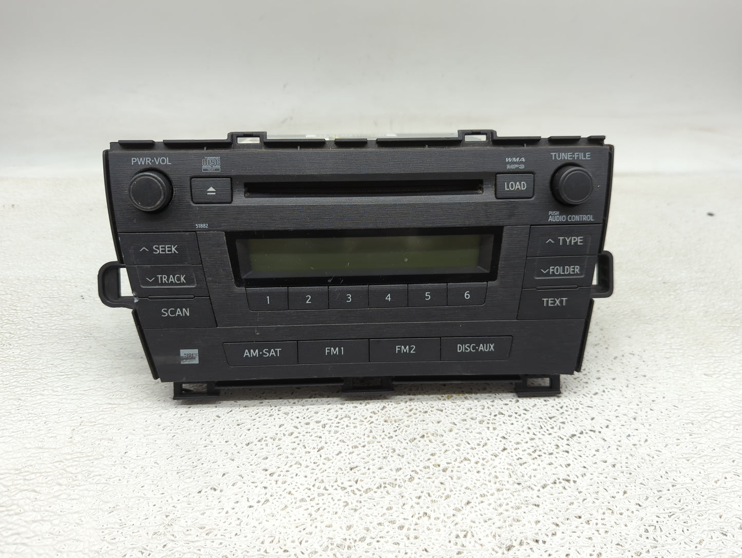 2010-2011 Toyota Prius Radio AM FM Cd Player Receiver Replacement P/N:86120-47370 Fits Fits 2010 2011 OEM Used Auto Parts - 