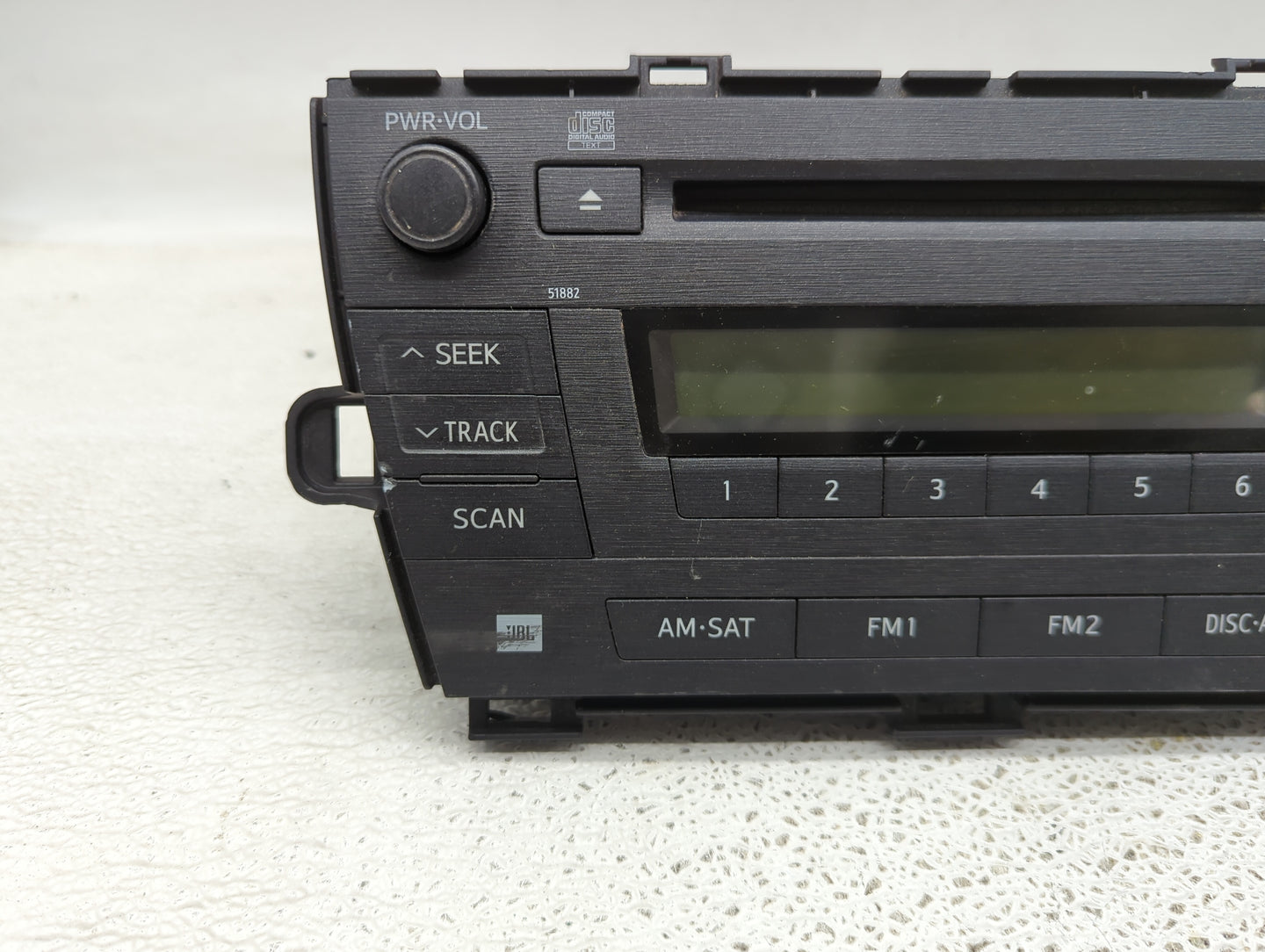 2010-2011 Toyota Prius Radio AM FM Cd Player Receiver Replacement P/N:86120-47370 Fits Fits 2010 2011 OEM Used Auto Parts - 