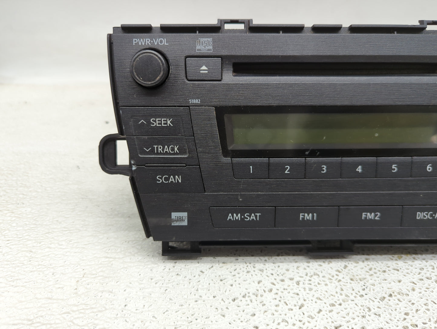 2010-2011 Toyota Prius Radio AM FM Cd Player Receiver Replacement P/N:86120-47370 Fits Fits 2010 2011 OEM Used Auto Parts - 