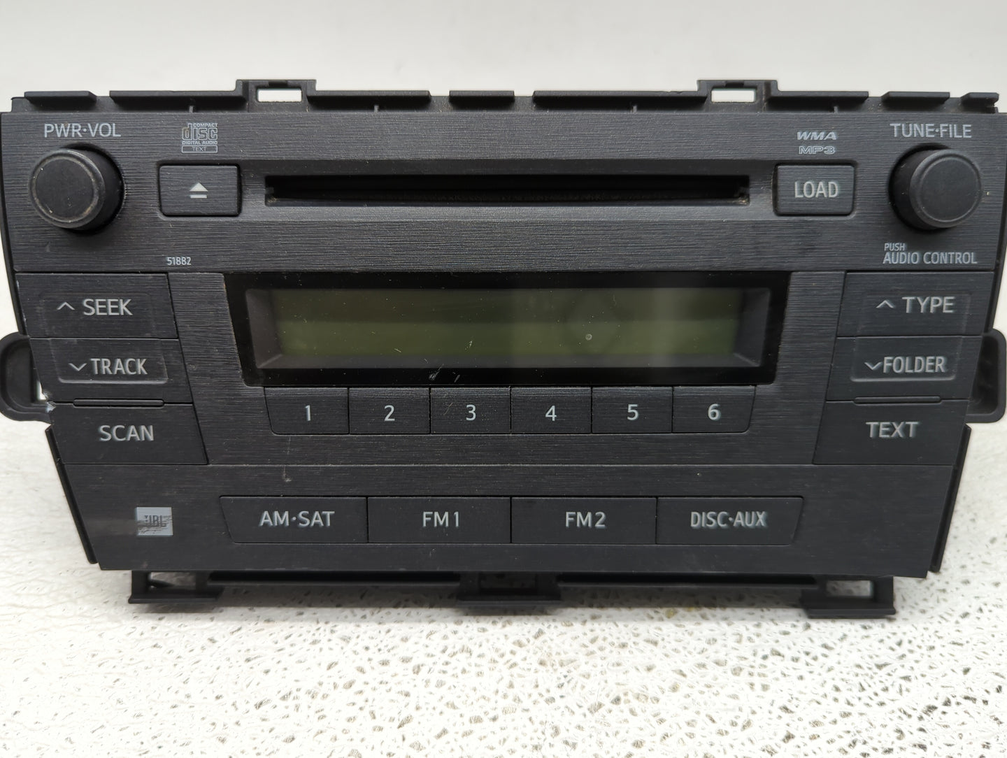 2010-2011 Toyota Prius Radio AM FM Cd Player Receiver Replacement P/N:86120-47370 Fits Fits 2010 2011 OEM Used Auto Parts - 