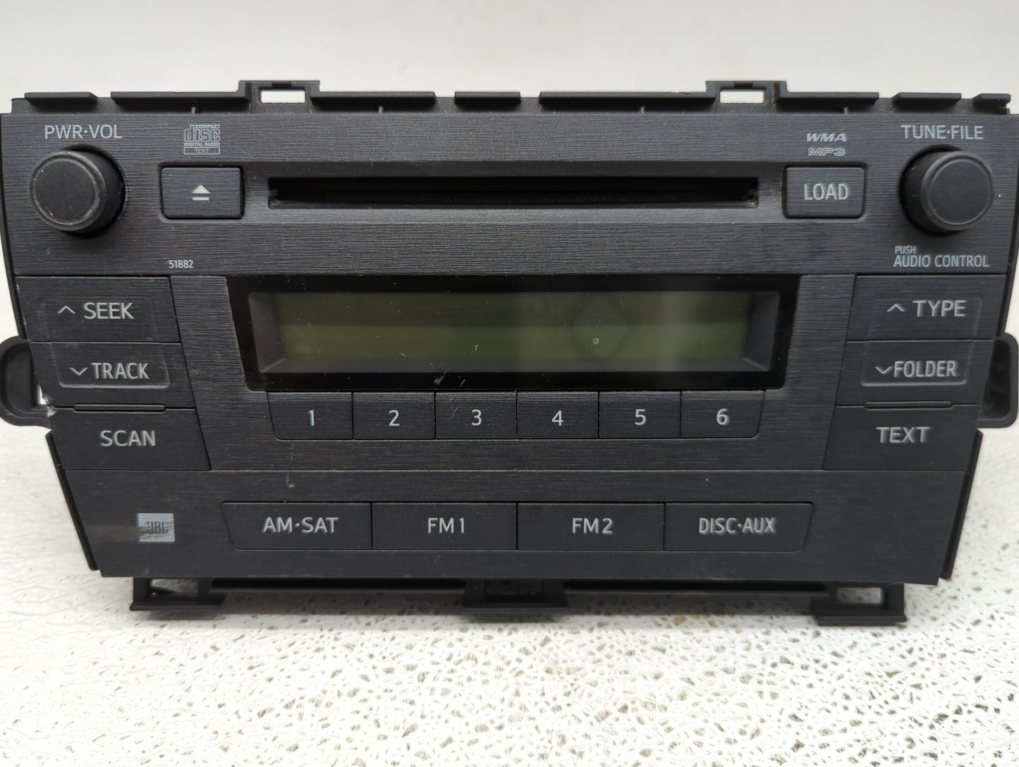 2010-2011 Toyota Prius Radio AM FM Cd Player Receiver Replacement P/N:86120-47370 Fits Fits 2010 2011 OEM Used Auto Parts - 