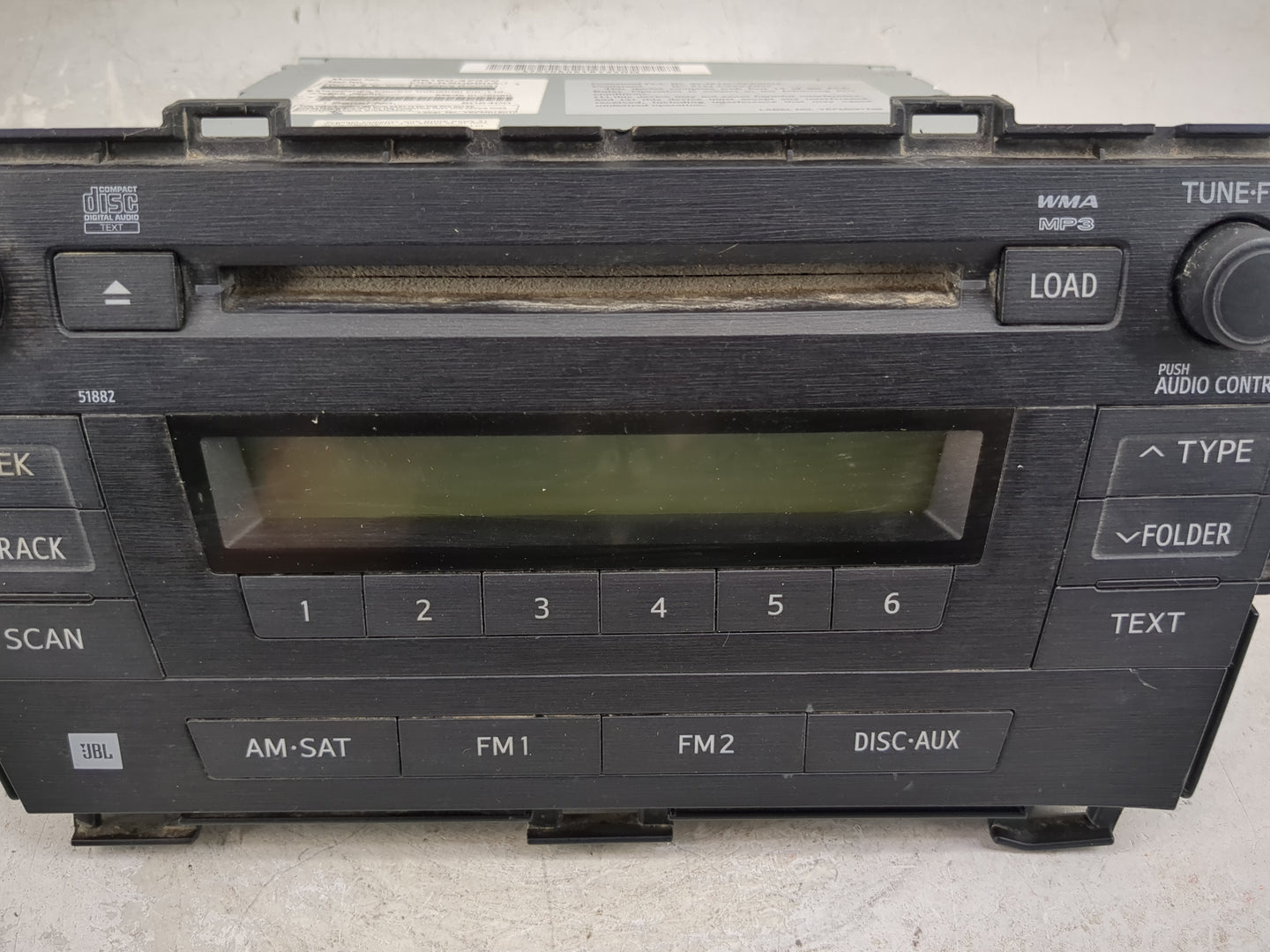 2010-2011 Toyota Prius Radio AM FM Cd Player Receiver Replacement P/N:86120-47370 CQ-KS0960AJ Fits Fits 2010 2011 OEM Used A