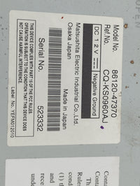 2010-2011 Toyota Prius Radio AM FM Cd Player Receiver Replacement P/N:86120-47370 CQ-KS0960AJ Fits Fits 2010 2011 OEM Used A