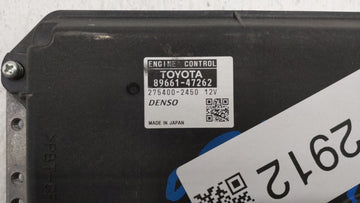 2010 Toyota Prius PCM Engine Control Computer ECU ECM PCU OEM P/N:89661-47262 89681-47081 Fits OEM Used Auto Parts