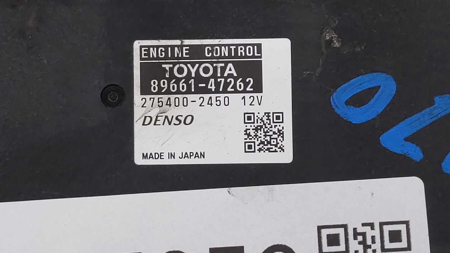 2010 Toyota Prius PCM Engine Control Computer ECU ECM PCU OEM P/N:89661-47262 89681-47081, 89661-47261 Fits OEM Used Auto Pa