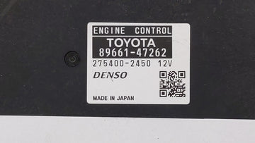 2010 Toyota Prius PCM Engine Control Computer ECU ECM PCU OEM P/N:89661-47262 89681-47081, 89661-47261 Fits OEM Used Auto Parts