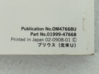 2010 Toyota Prius Owners Manual Book Guide OEM Used Auto Parts - Oemusedautoparts1.com