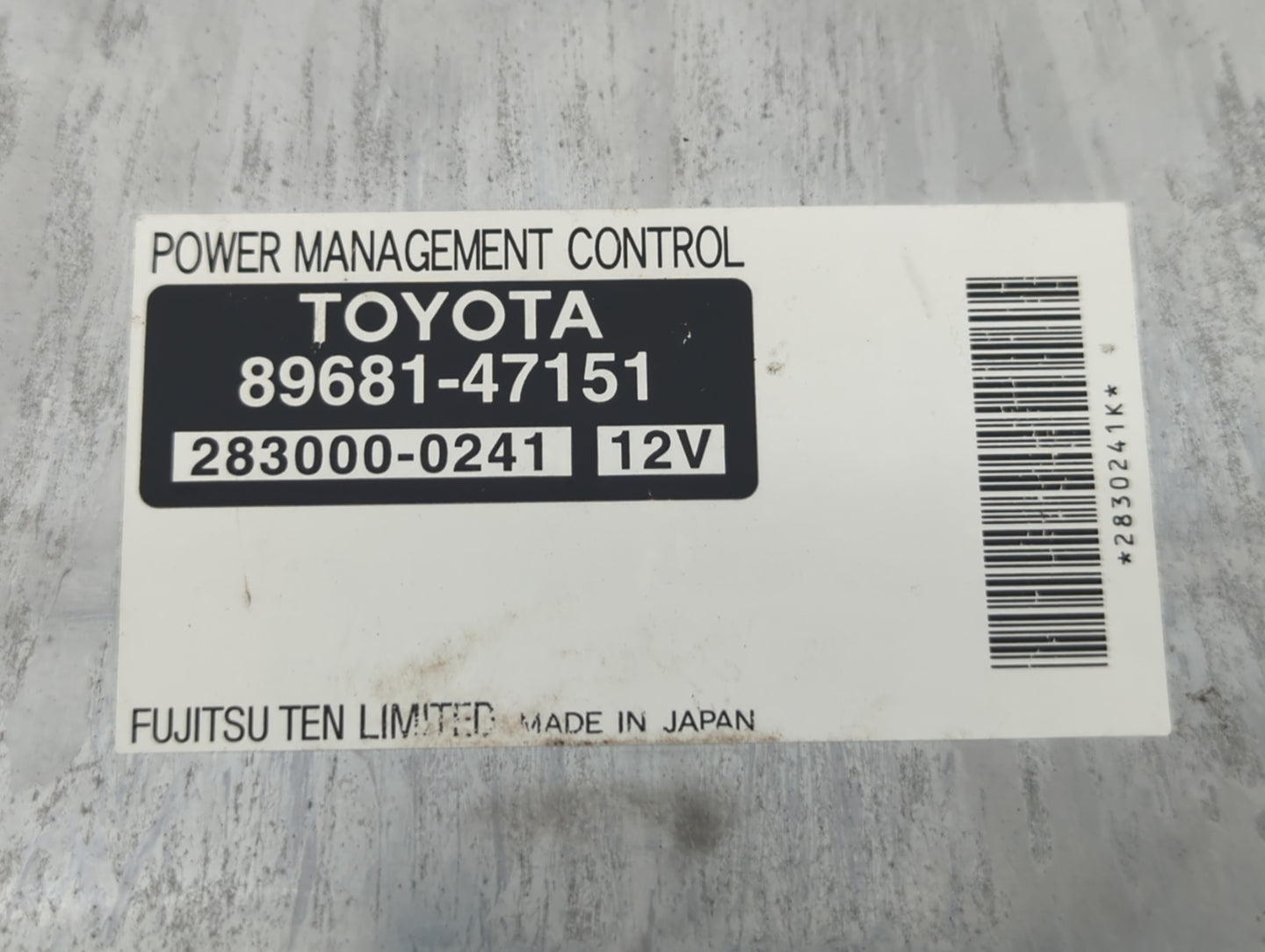 2010 Toyota Prius PCM Engine Control Computer ECU ECM PCU OEM P/N:89681-47151 89661-47261, 89661-47262 Fits OEM Used Auto Pa