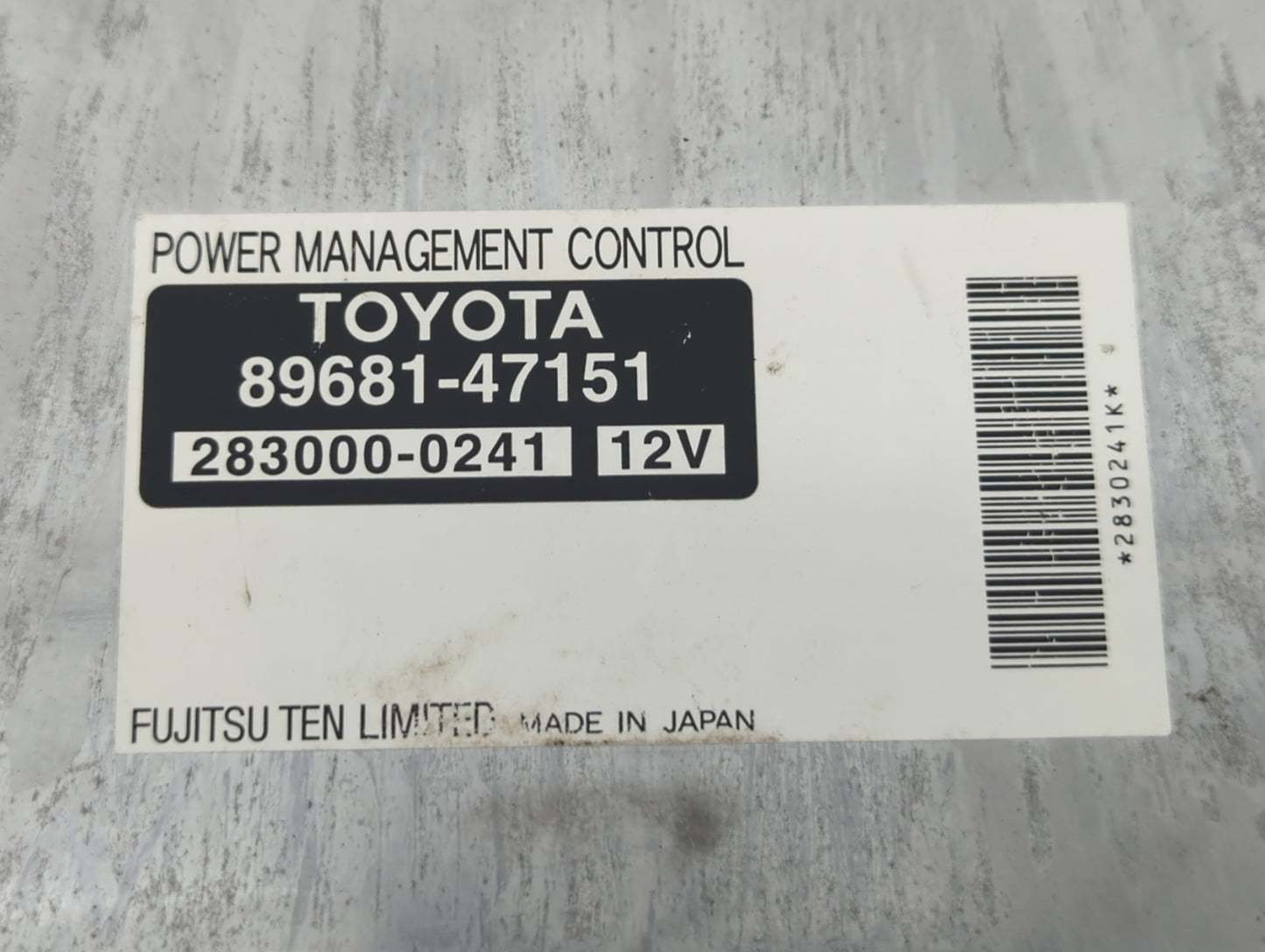 2010 Toyota Prius PCM Engine Control Computer ECU ECM PCU OEM P/N:89681-47151 89661-47261, 89661-47262 Fits OEM Used Auto Pa