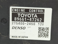 2010 Toyota Prius PCM Engine Control Computer ECU ECM PCU OEM P/N:89661-47262 89661-47261 Fits OEM Used Auto Parts - Oemused