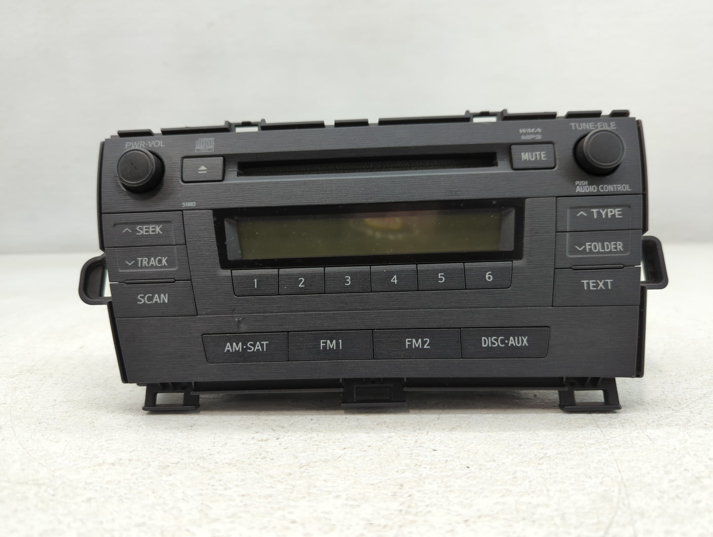 2010-2011 Toyota Prius Radio AM FM Cd Player Receiver Replacement P/N:86120-47290 Fits Fits 2010 2011 OEM Used Auto Parts - 