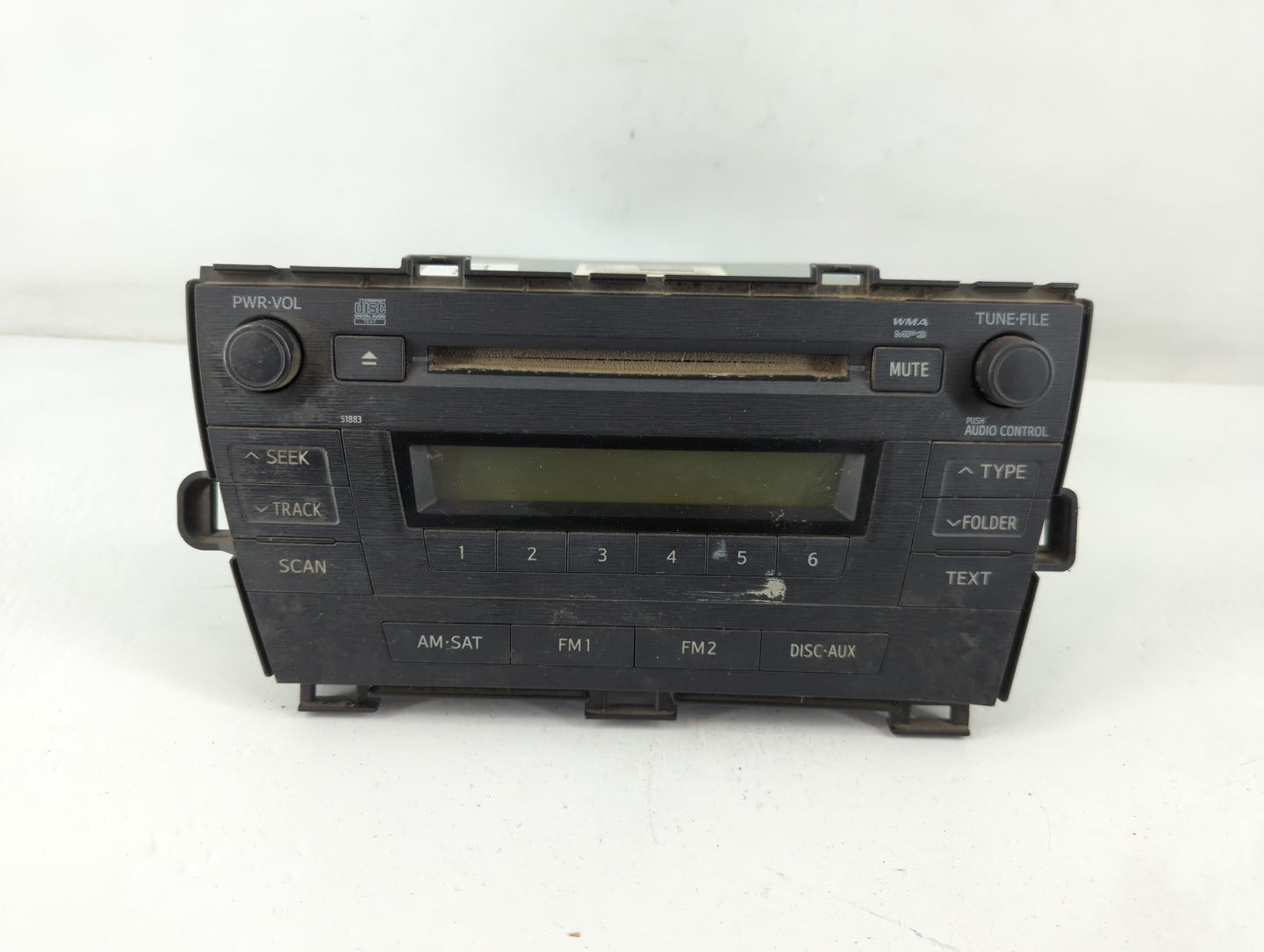 2010-2011 Toyota Prius Radio AM FM Cd Player Receiver Replacement P/N:86120-47290 Fits Fits 2010 2011 OEM Used Auto Parts - 