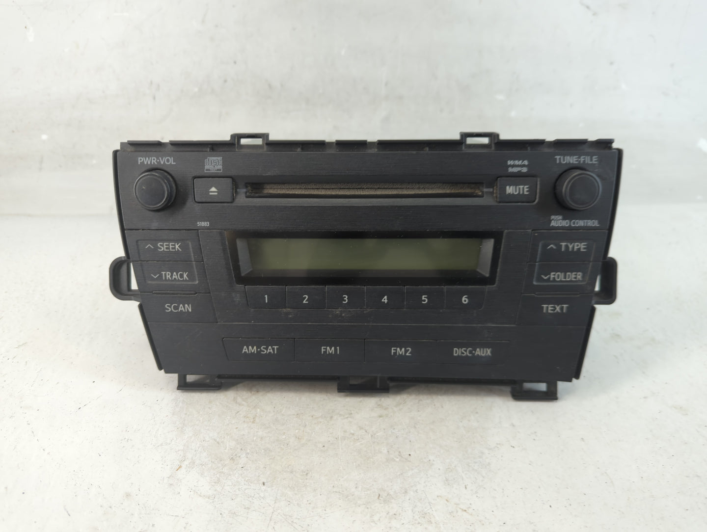 2010 Toyota Prius Radio AM FM Cd Player Receiver Replacement P/N:86120-47290 Fits OEM Used Auto Parts - Oemusedautoparts1.co