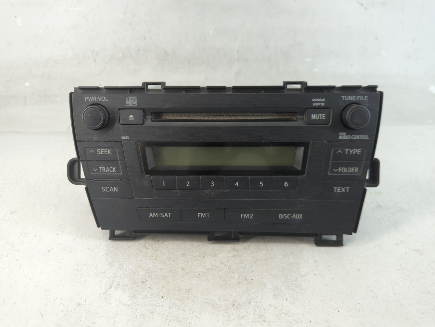 2010 Toyota Prius Radio AM FM Cd Player Receiver Replacement P/N:86120-47290 Fits OEM Used Auto Parts - Oemusedautoparts1.co