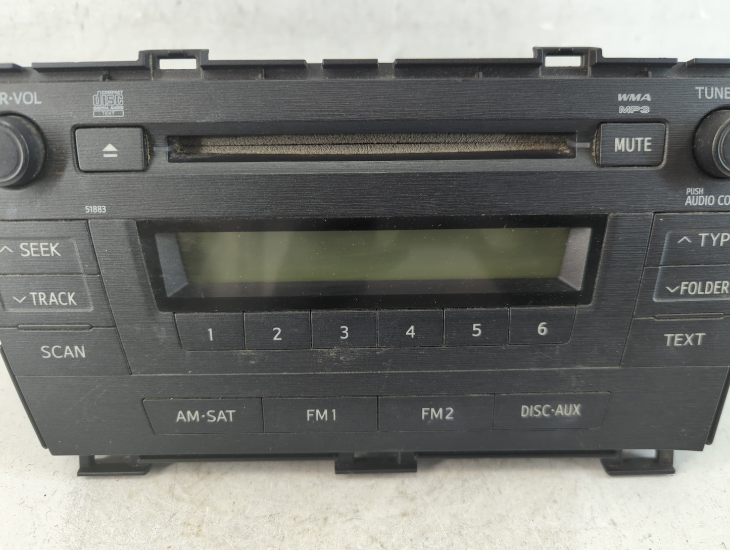2010 Toyota Prius Radio AM FM Cd Player Receiver Replacement P/N:86120-47290 Fits OEM Used Auto Parts - Oemusedautoparts1.co