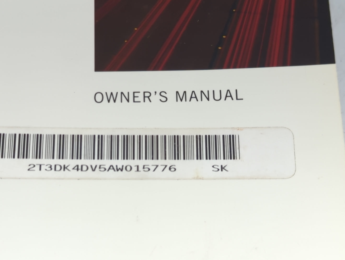 2010 Toyota Rav4 Owners Manual Book Guide P/N:OM42766U 01999-42766 OEM Used Auto Parts - Oemusedautoparts1.com