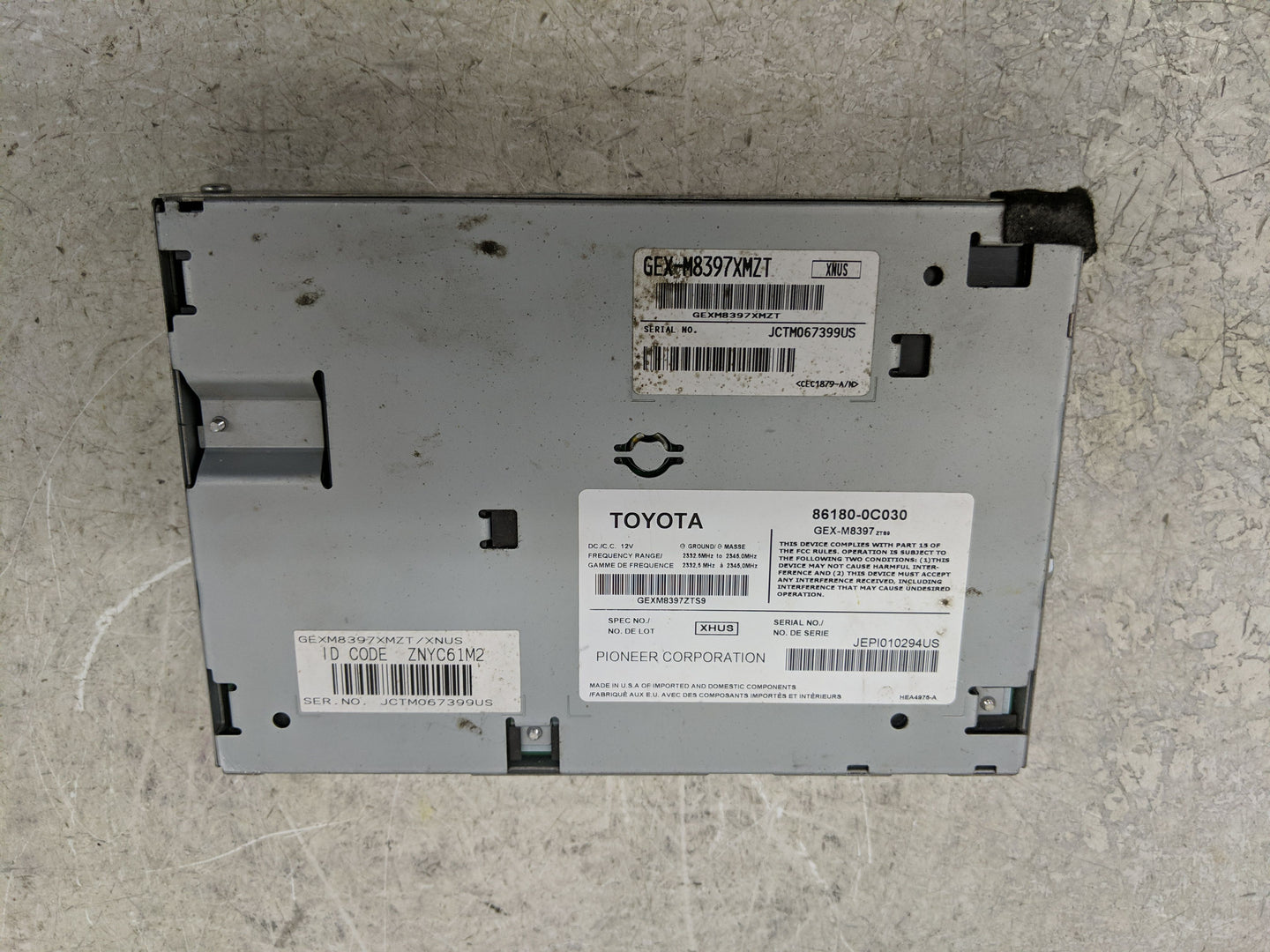 2010-2013 Toyota Sequoia Radio AM FM Cd Player Receiver Replacement P/N:86180-0C030 Fits Fits 2010 2011 2012 2013 OEM Used A
